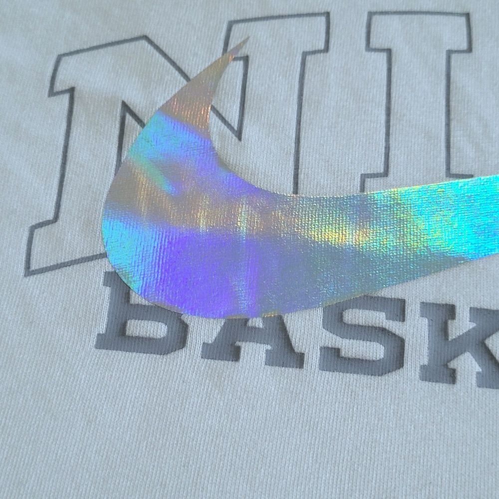 Nike👟 "Basketball"🏀 With Holographic Swoosh Dri-Fit Tee👕 - NWT - Picture 4 of 16